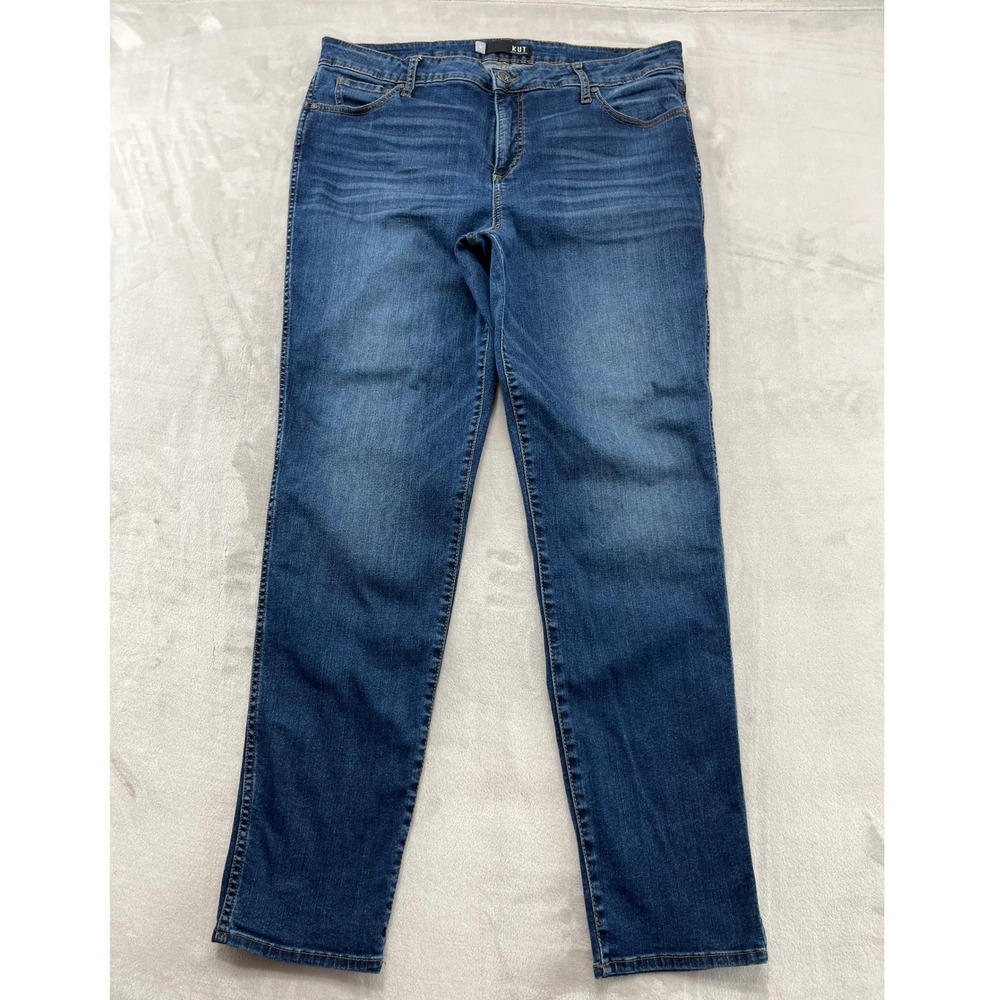 Kut from the Kloth Diana Jeans Women 18 Blue Fab Ab Skinny Stretch Tapered Chic